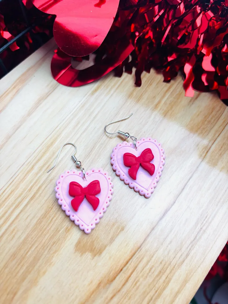 Pink Hearts & Bow
