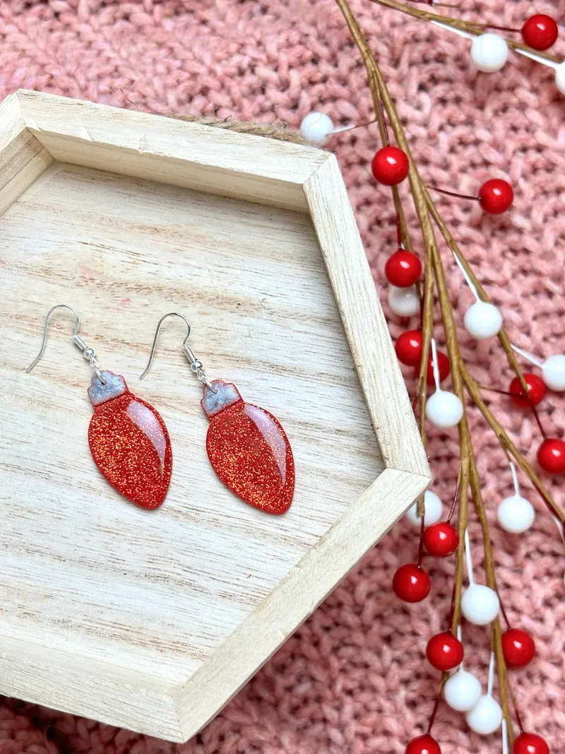 Red Glitter Bulbs
