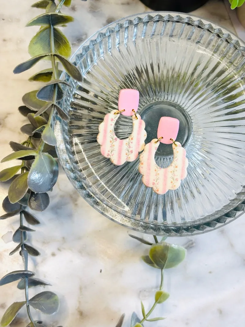 Pink Pattern Dangle