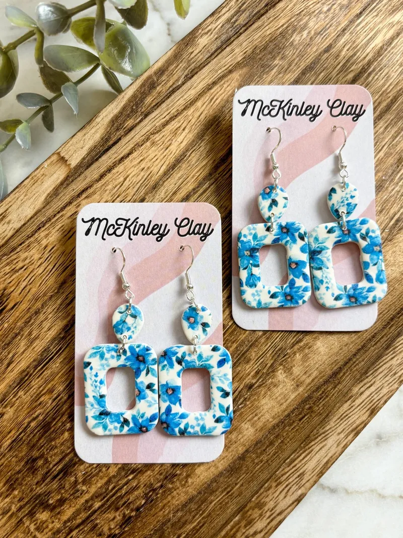 Vibrant Blue Florals