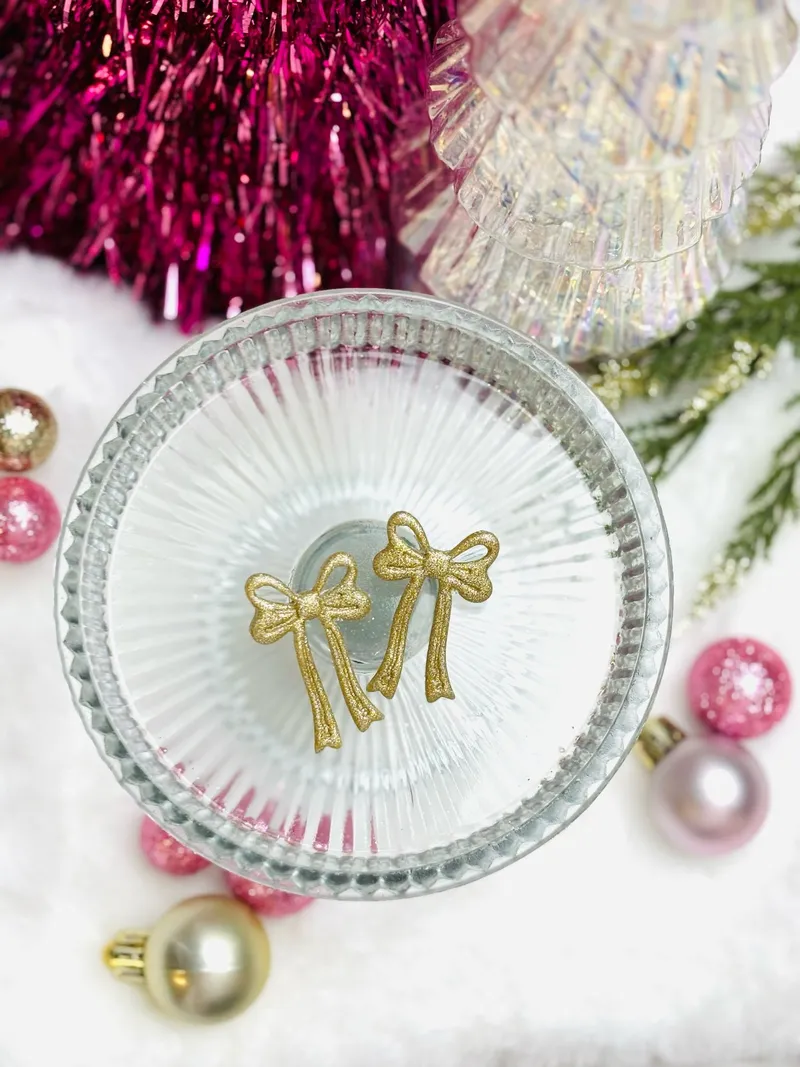 Gold Glitter Long Bow