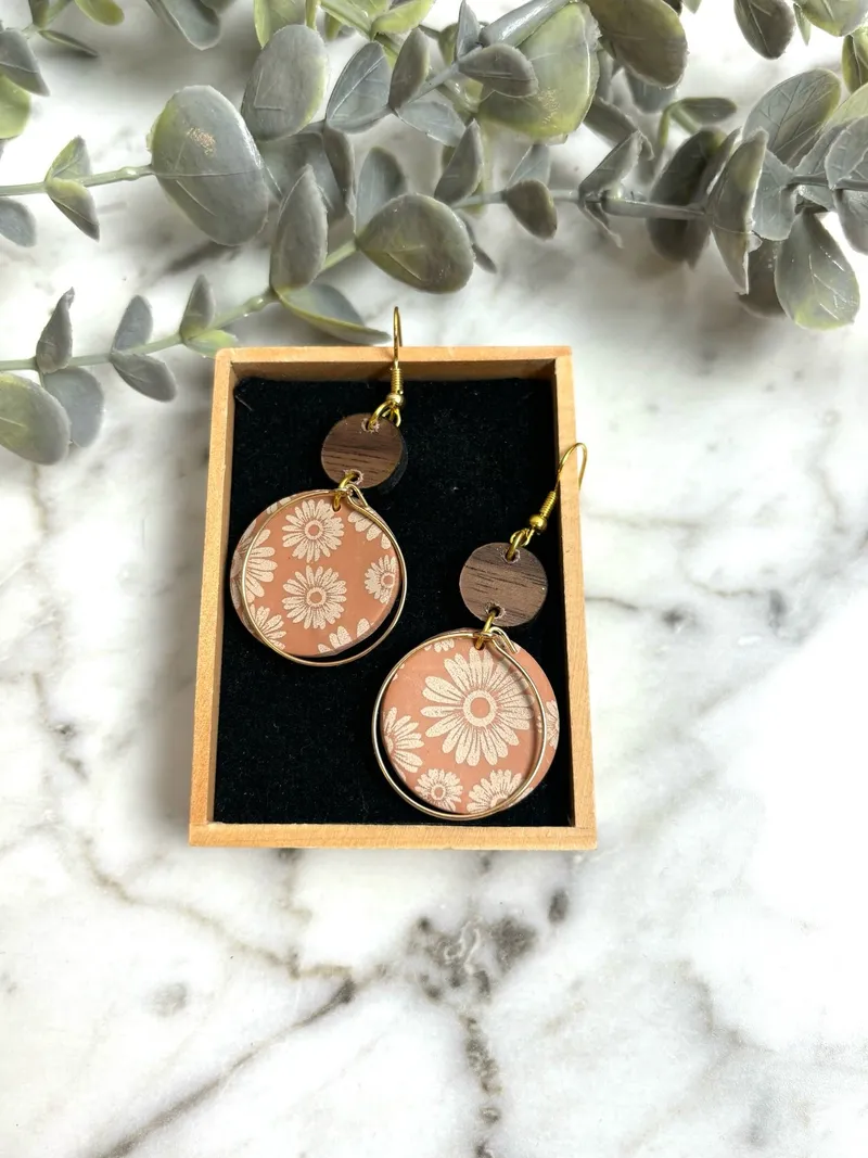 Muted Orange & Wood
