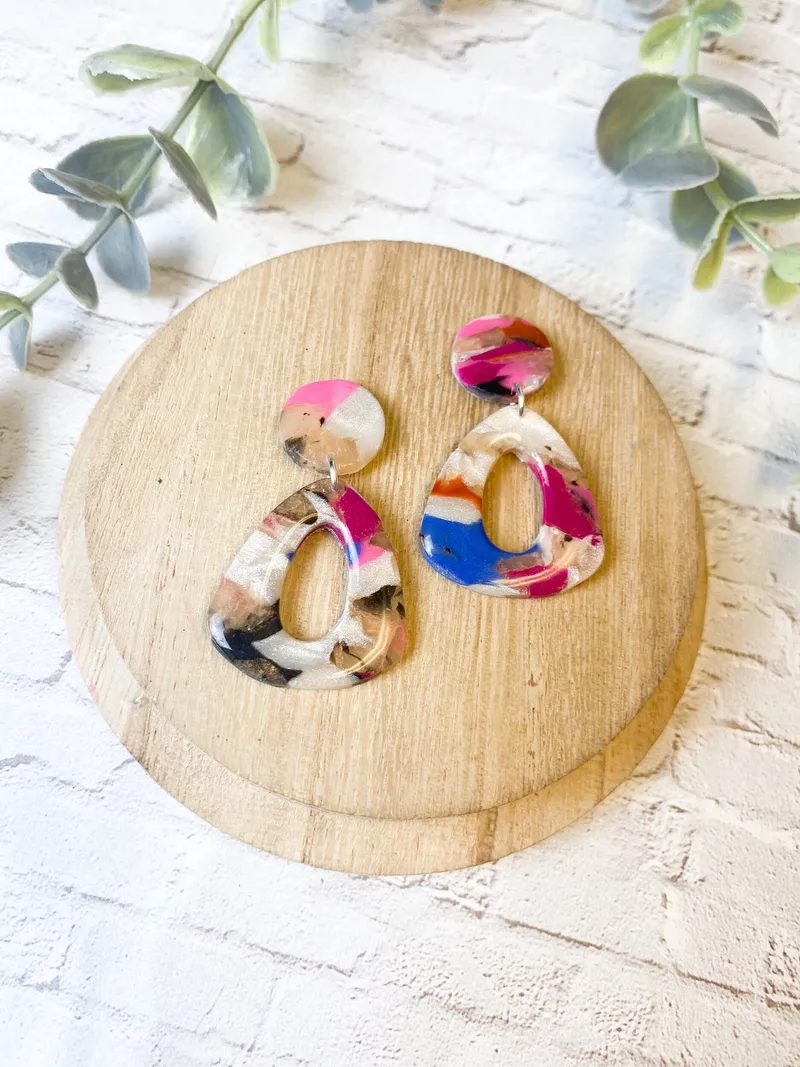 Vibrant Marble Dangle