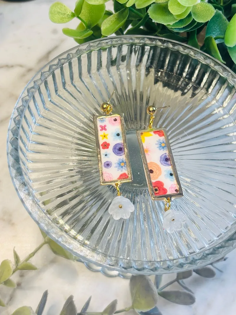 Floral charm Dangle