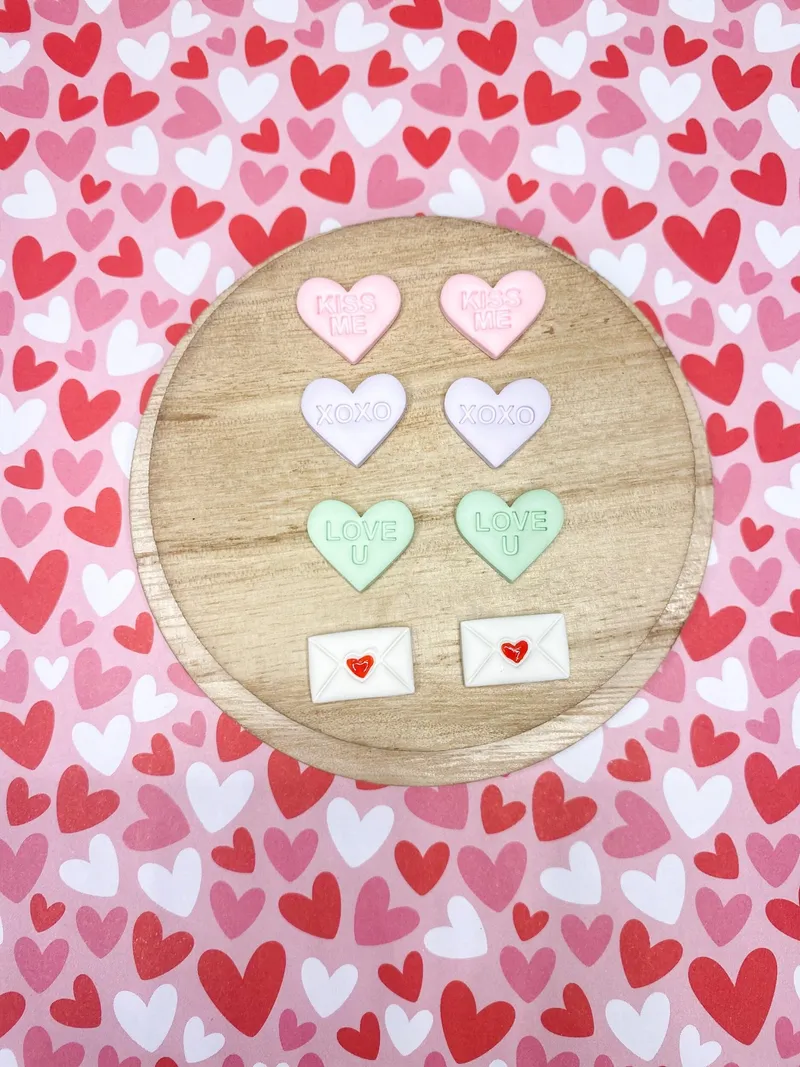 Conversation Heart Studs