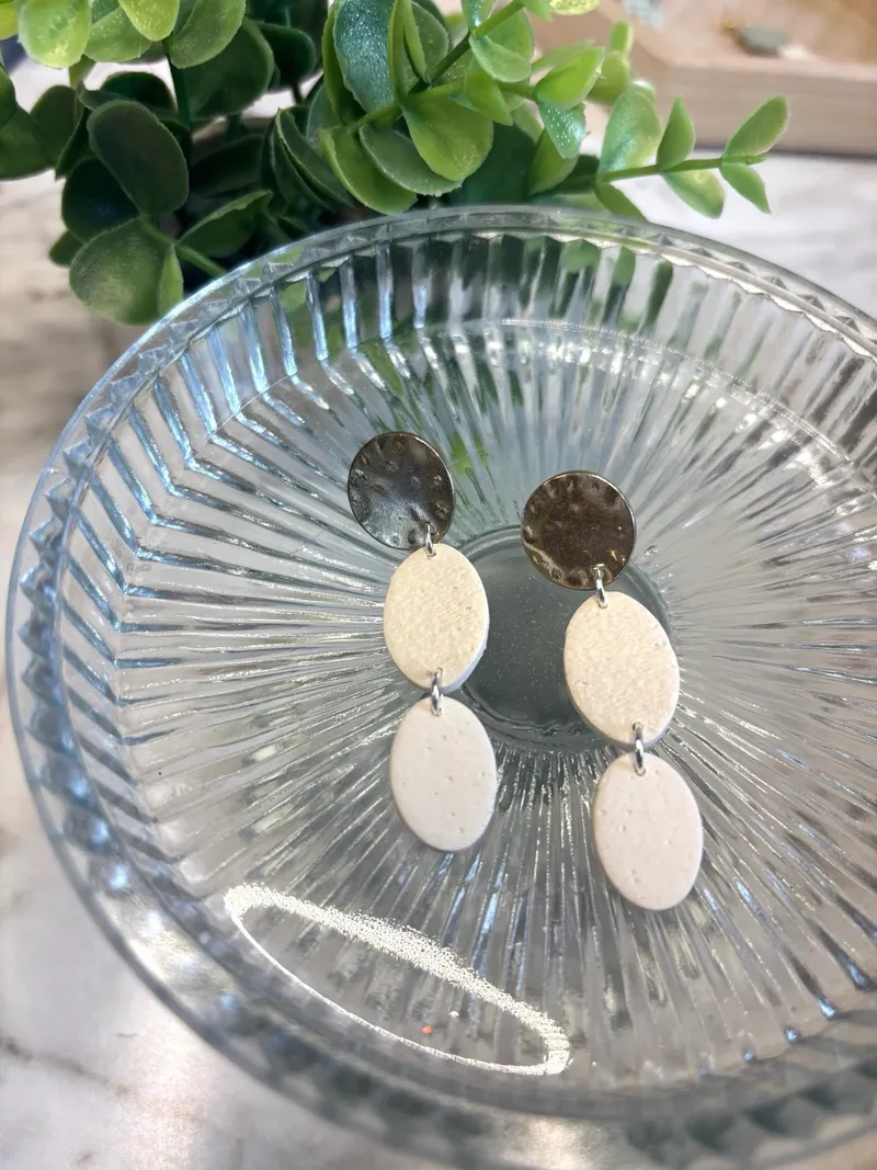 Reclaimed Cream Dangle