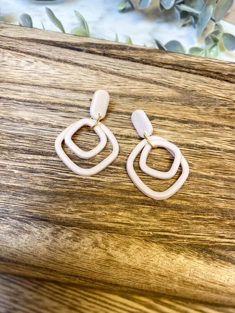 Organic Hoop Dangles