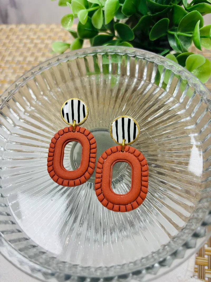 Burnt Orange & Stripes