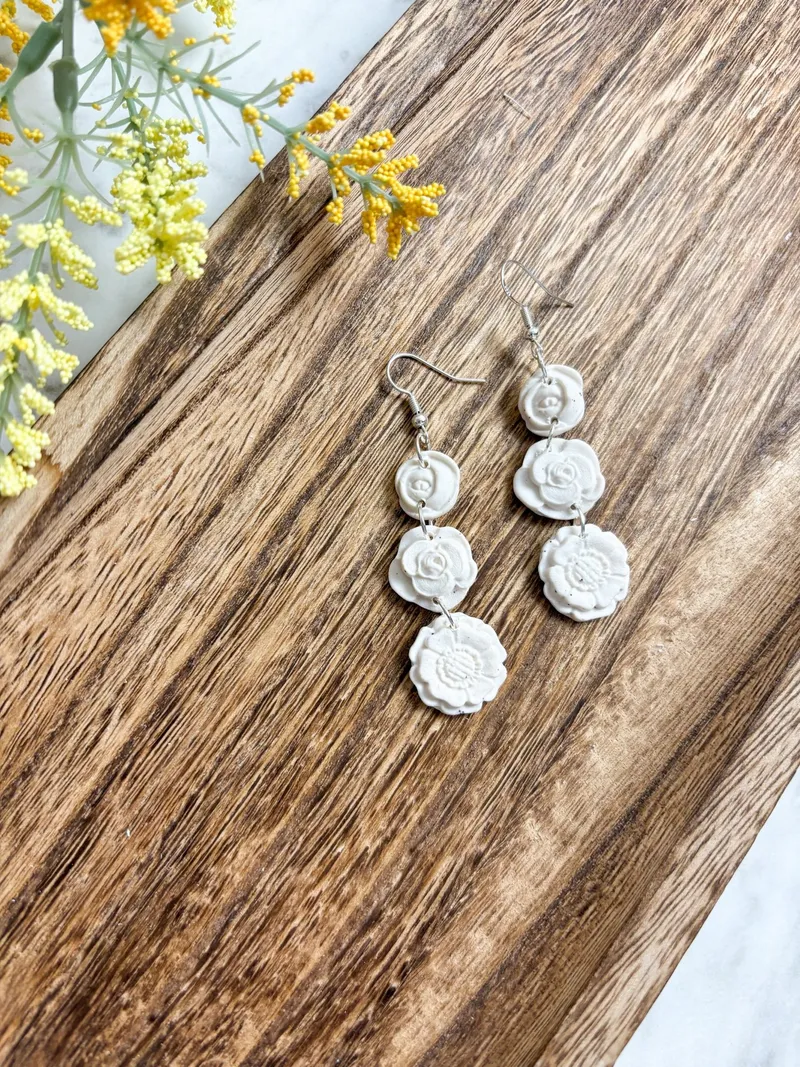 White Floral OG Dangle
