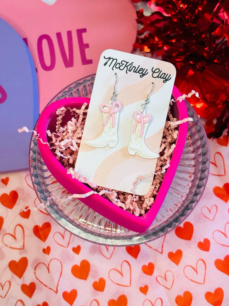 Pink Bow Cowboy Boots