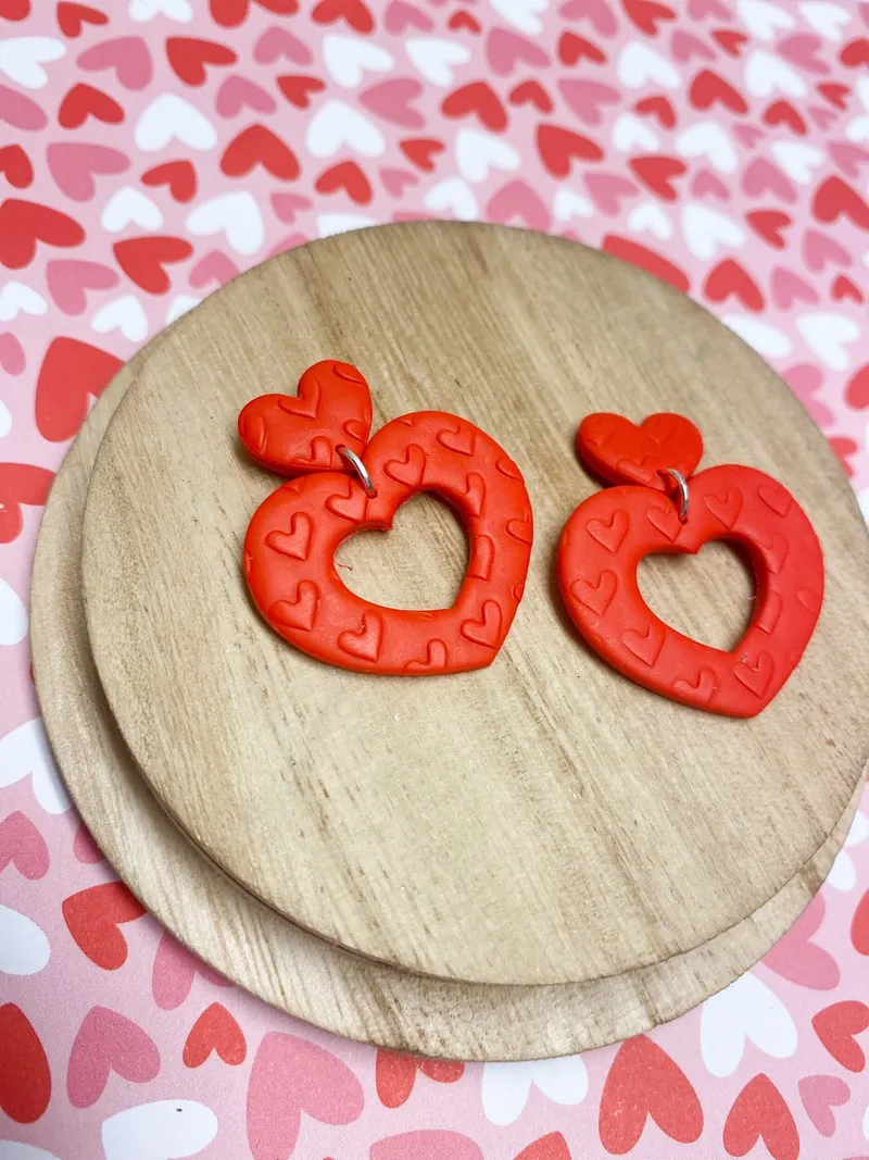 Red Heart Dangle