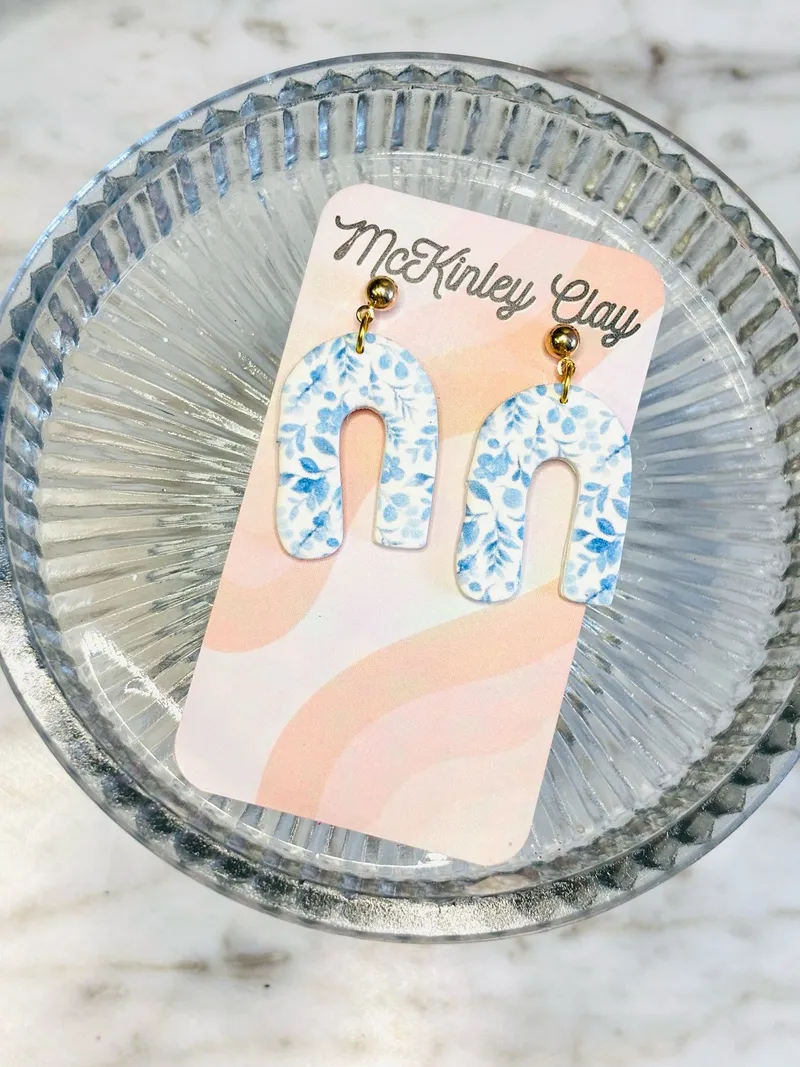 Blue & White Floral Arches