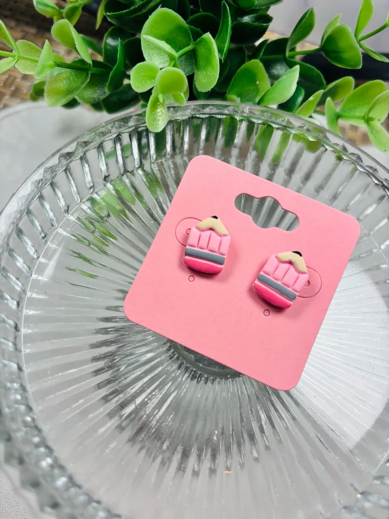 Pink Pencil Studs