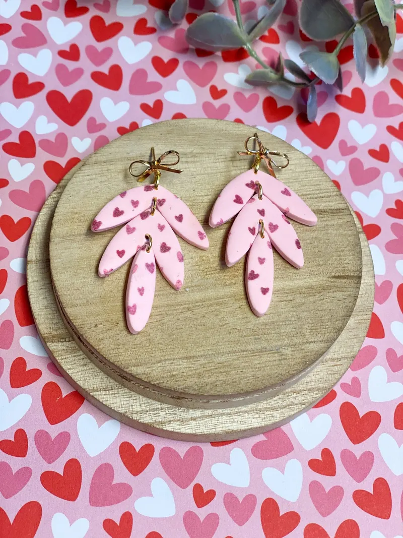 Pink Hearts Dangle