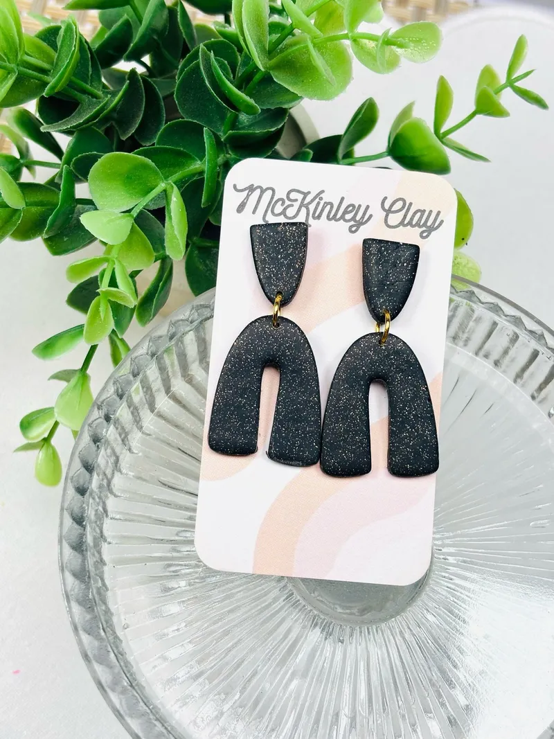 Black Glitter Arches