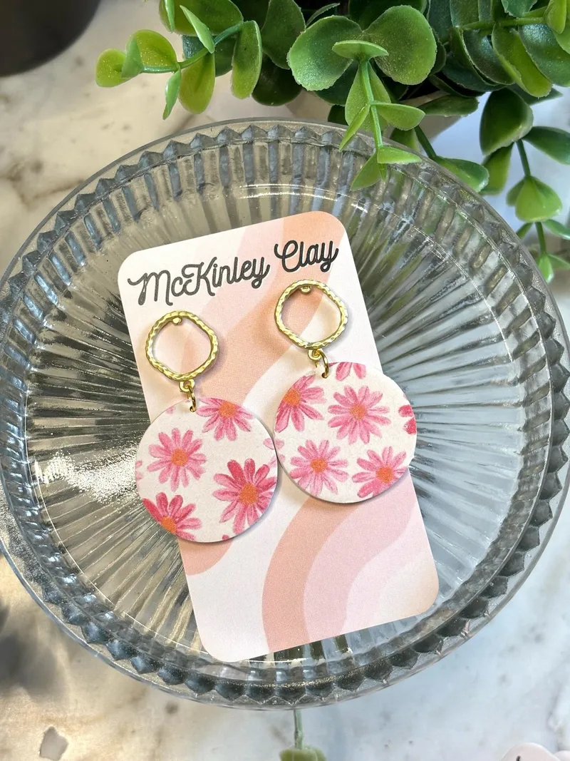 Pink Flowers & Gold