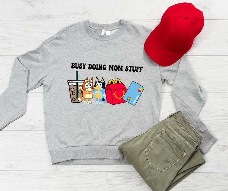 Busy Doing Mom Stuff Tee & Crewneck