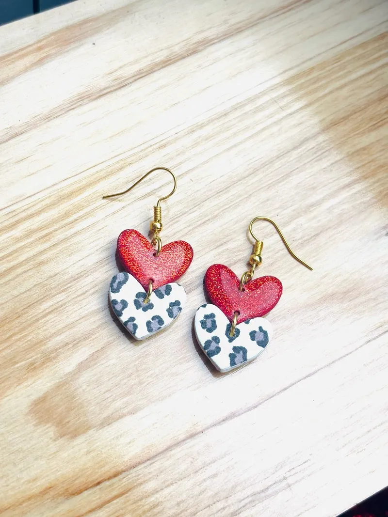 Red Leopard hearts