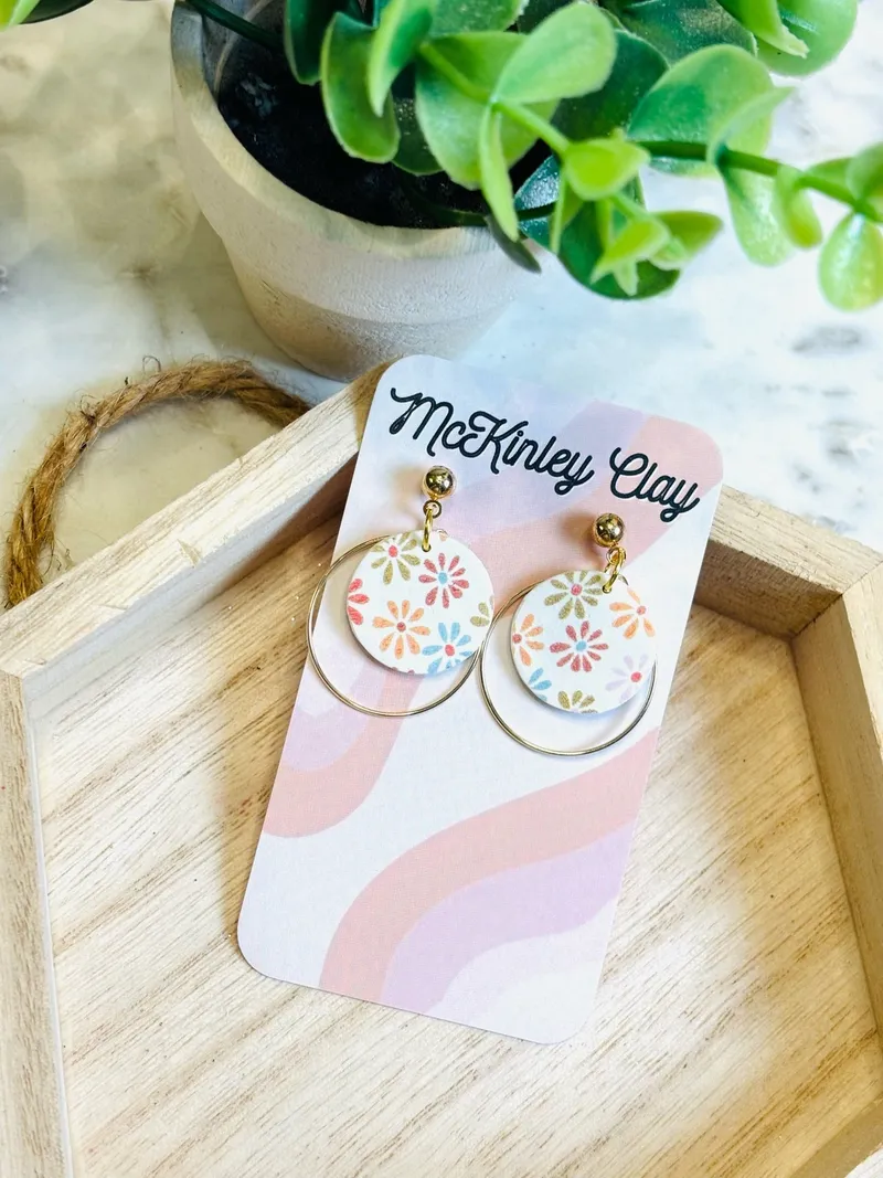 Retro Daisy hoops