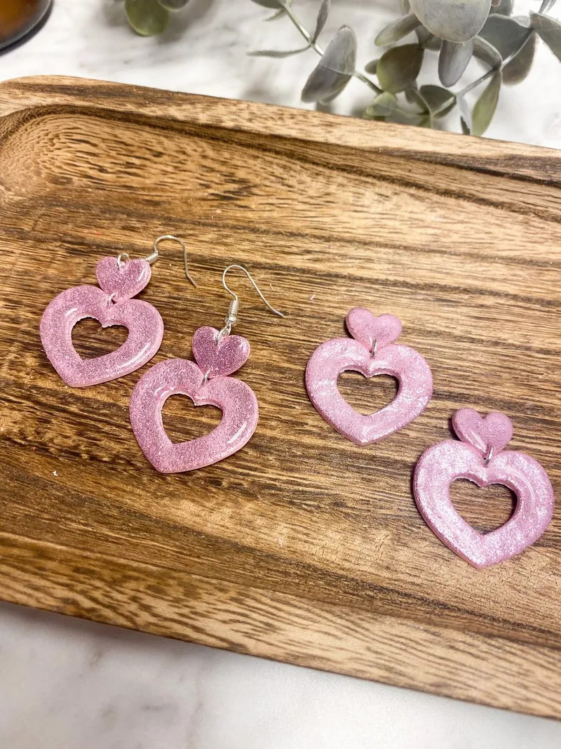 Pink Glitter Hearts