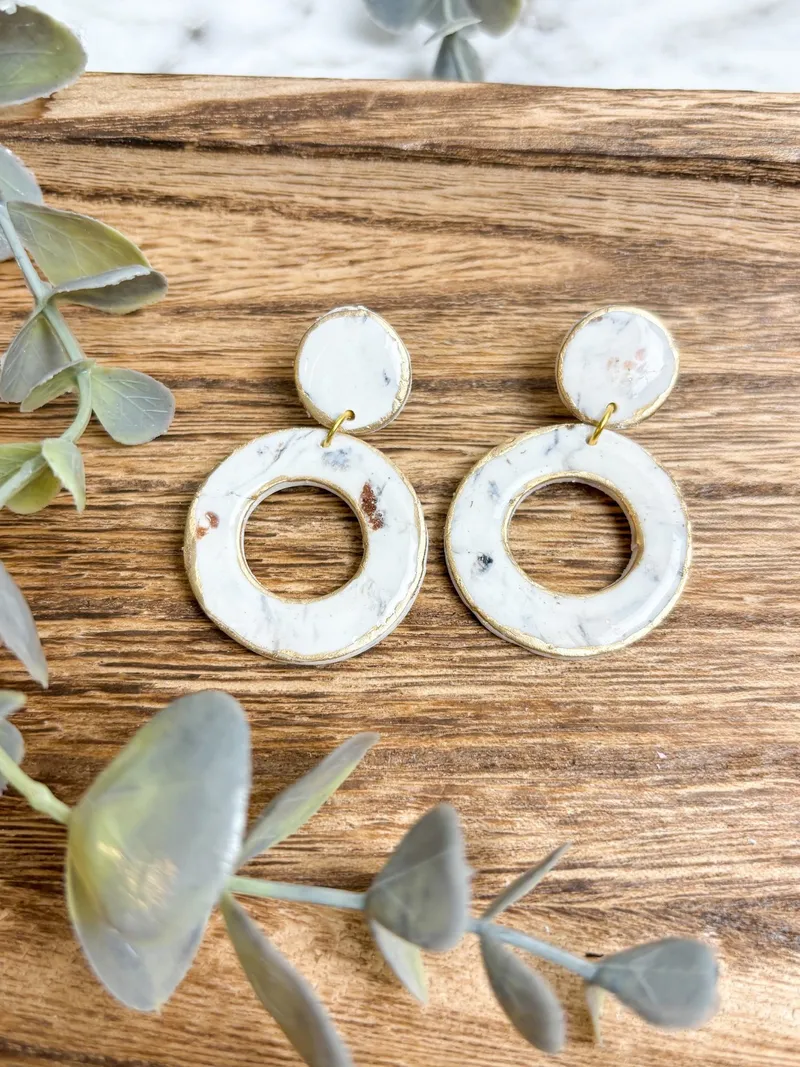 Earth tone hoops