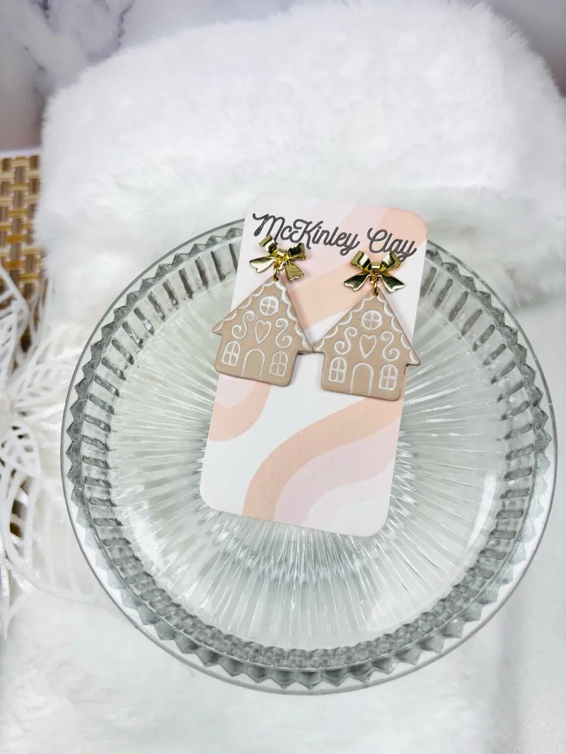Gingerbread Bow Dangle