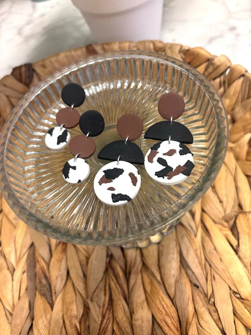 Cow Print Dangle