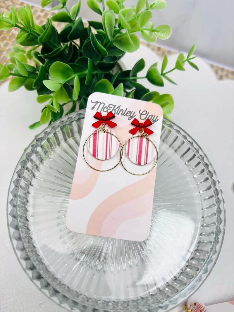 Candy cane bow