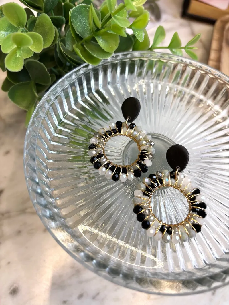 Black Bead Dangle