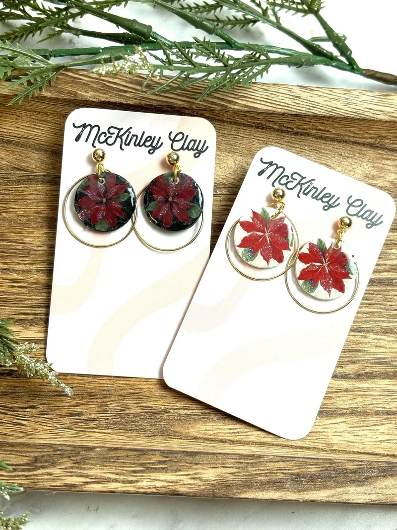 Poinsettia Hoops
