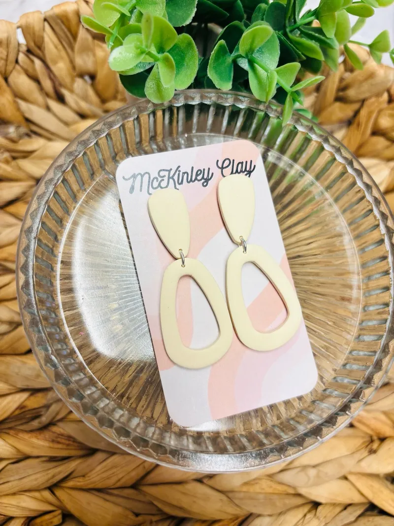 Cream Drop Dangle