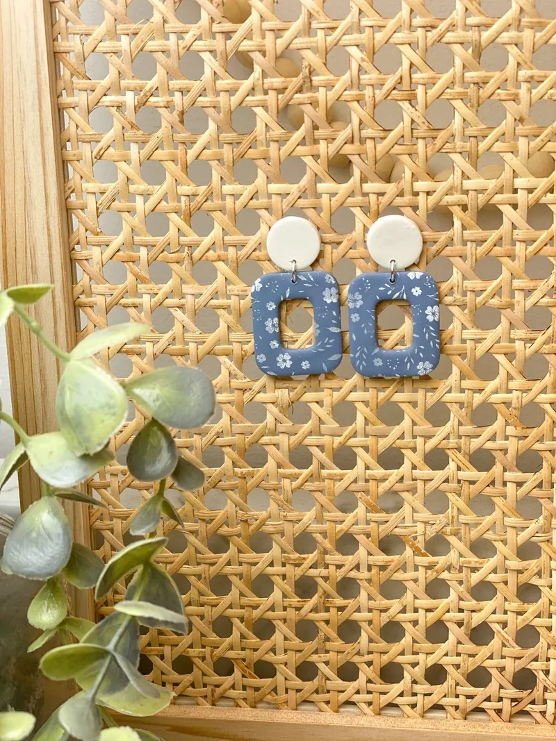 Dusty Blue & White
