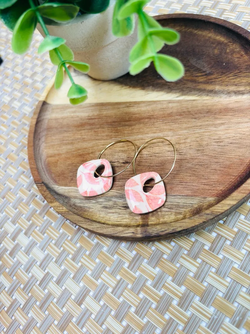 Fall Leaf Hoops