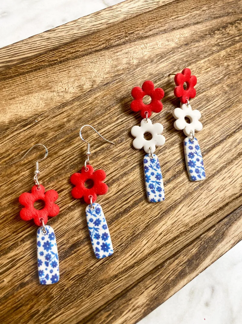 Red, white & floral