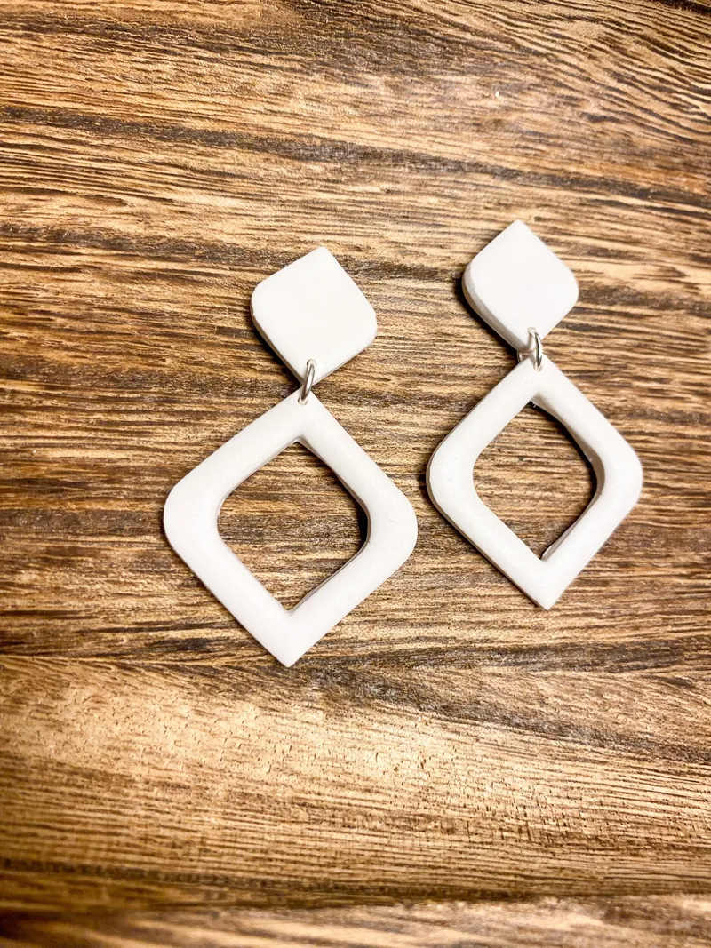 White Drop Dangle