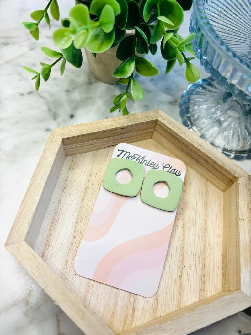 Sage Statement Studs