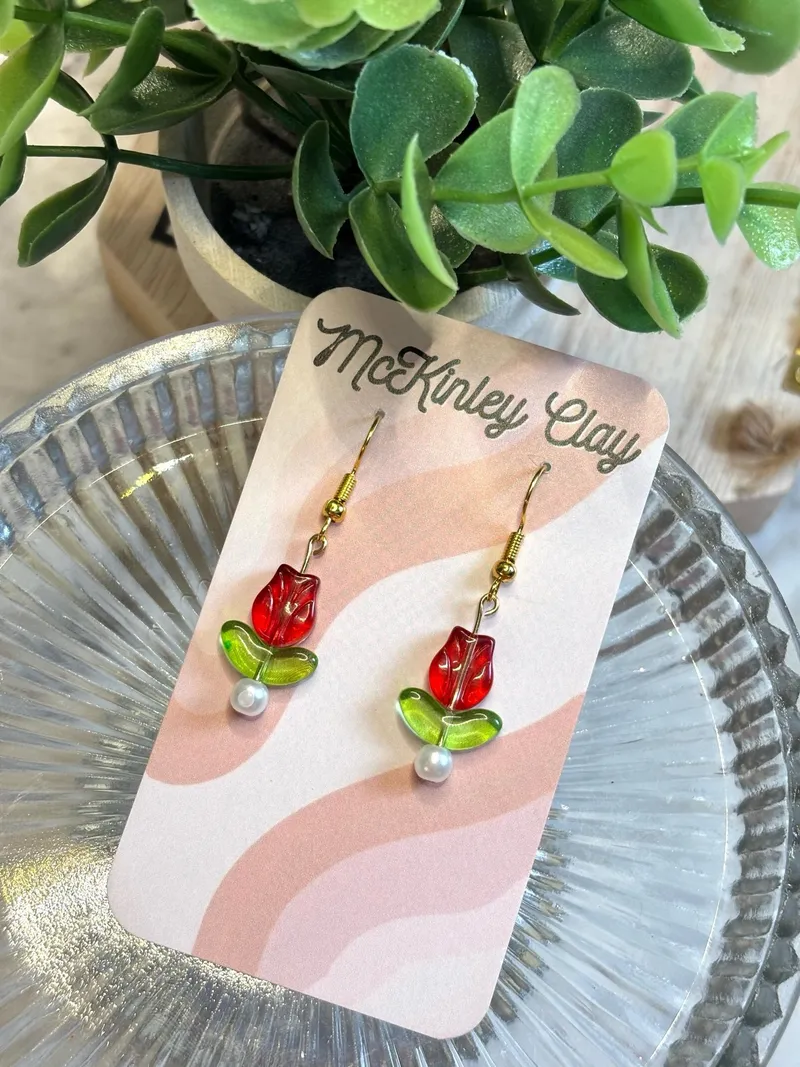 Glass Tulip Dangle