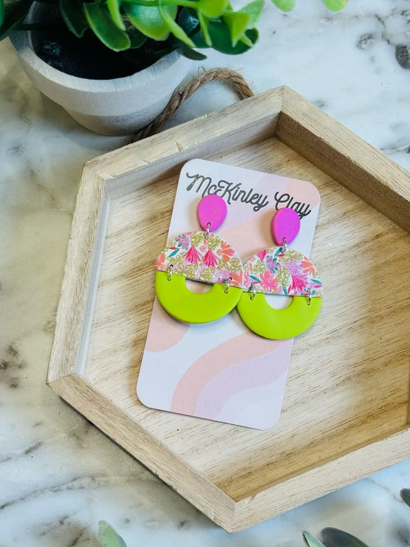 Neon Green Florals
