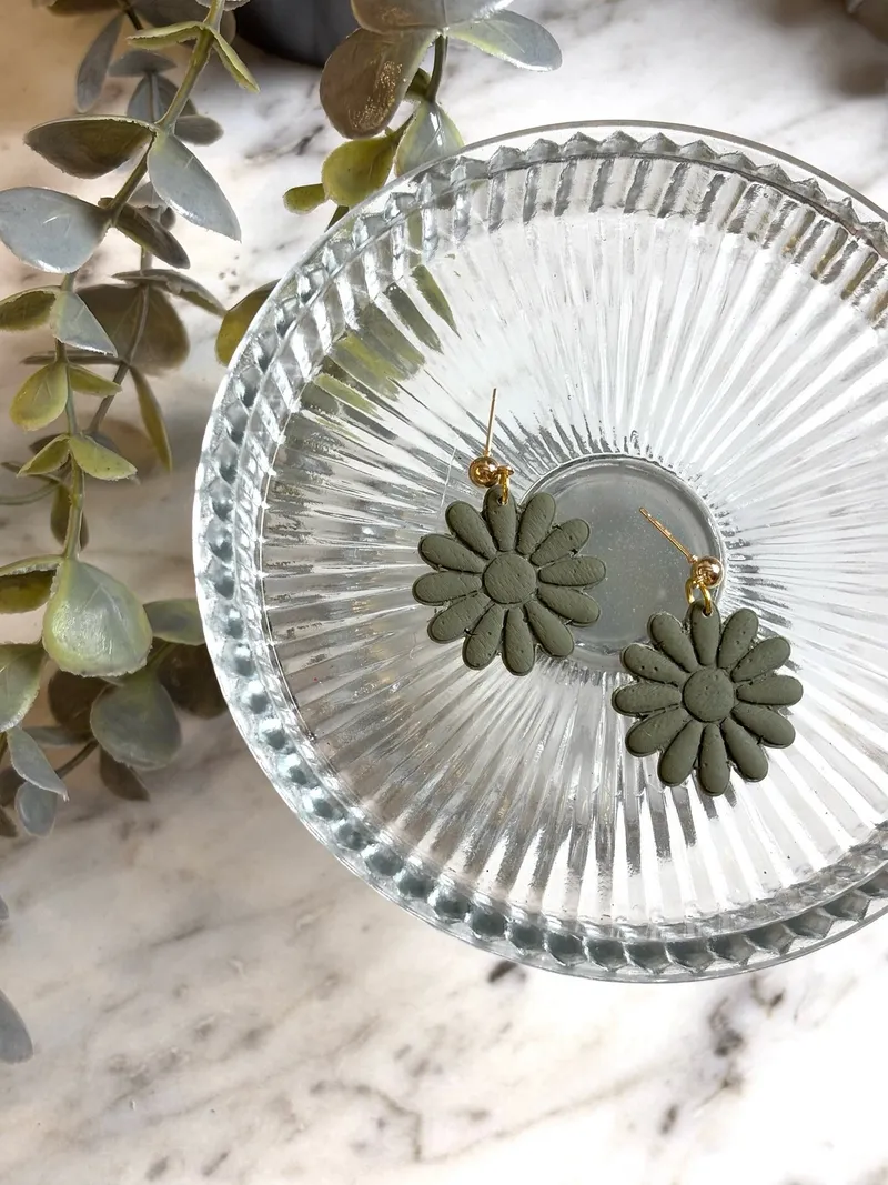 Green Flower Dangle