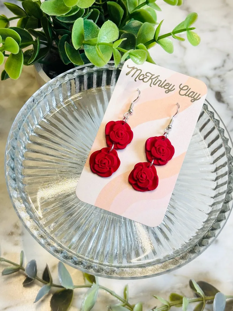 Red Rose Dangle