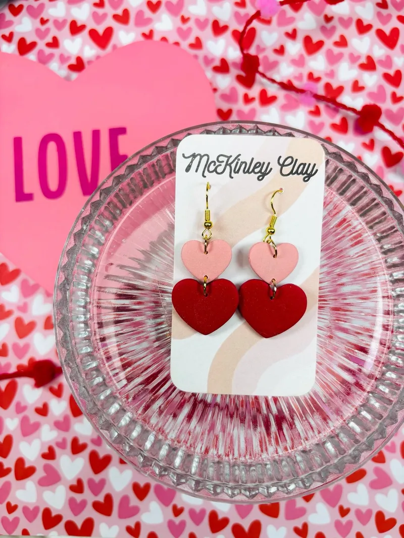 Pink & Red Hearts