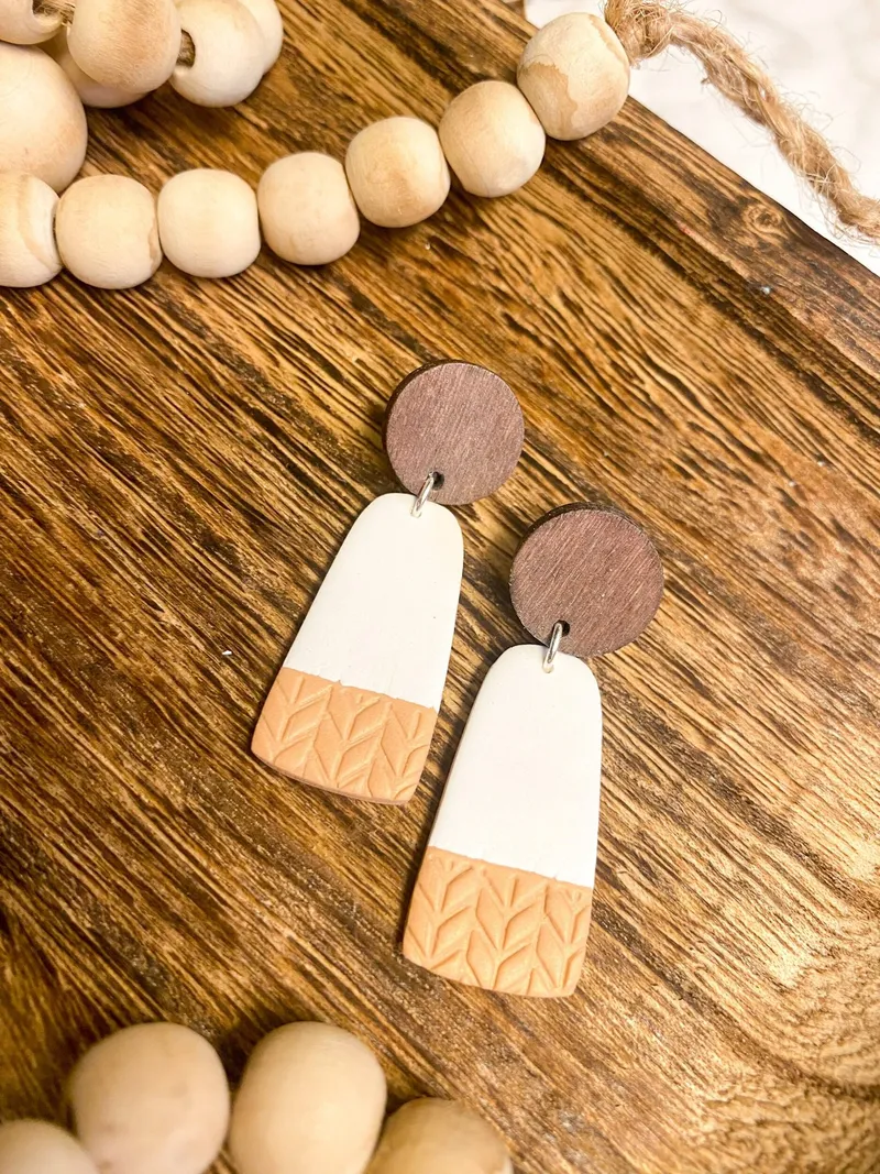 White, Tan, Wood