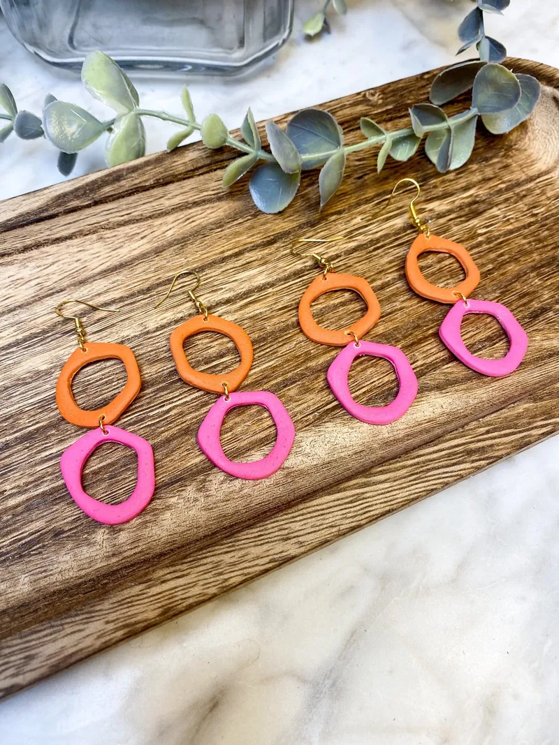 Orange & Pink hoops